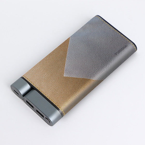 10000mAh Metal Power Bank Кожаная отделка Патентный дизайн Тип осветителя